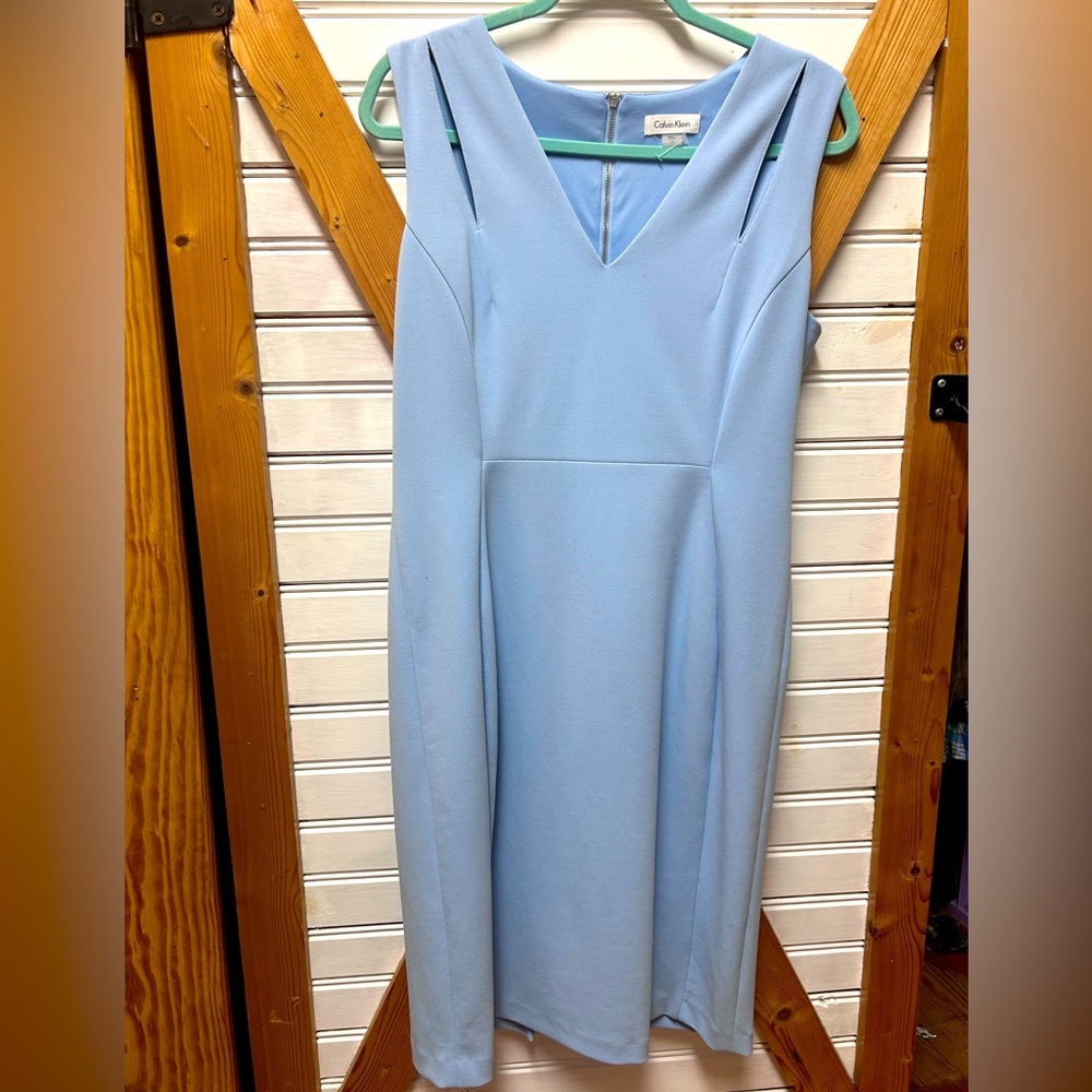 Sleeveless sky blue Calvin Klein dress